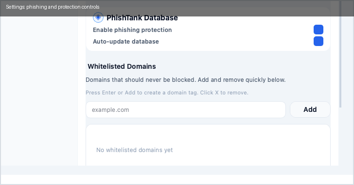 Security toggles baseline
